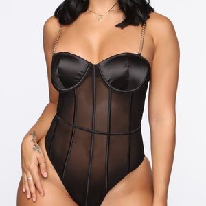 “Chain to you” mesh bodysuit